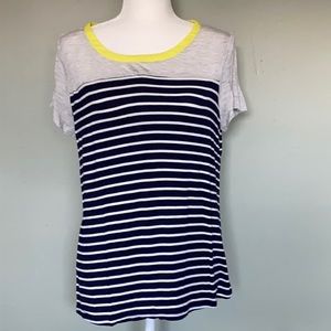 Skies are Blue Sader Contrast Trim Knot Top